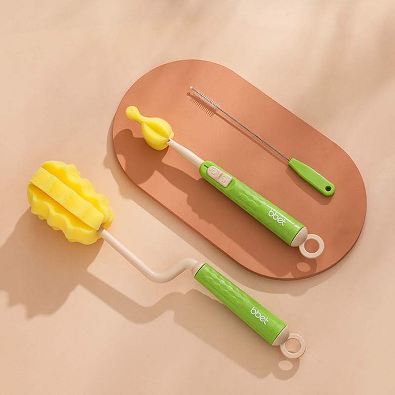 Silicone bottle brush baby pacifier brush straw brush rotate bottle brush cleaning brush cleaning brush suit