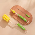 Luxury green [3-piece sponge set] telescopic rotating bottle brush + nipple brush + straw brush
