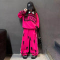 Girls' autumn trendy & chic sweatshirt set - stylish  new collection for mid-to-large children - long sleeve casual two-piece outfit