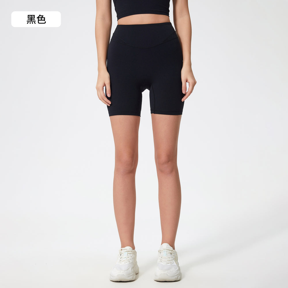 Summer seamless high-waisted workout shorts - women's tummy control, butt lifting yoga shorts for running, cycling, and fitness - 3/4 length - d25062