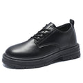 Spring new arrivals: soft leather, soft sole, round toe, breathable, trendy casual leather shoes - business formal, fashionable british style, trendy men's shoes