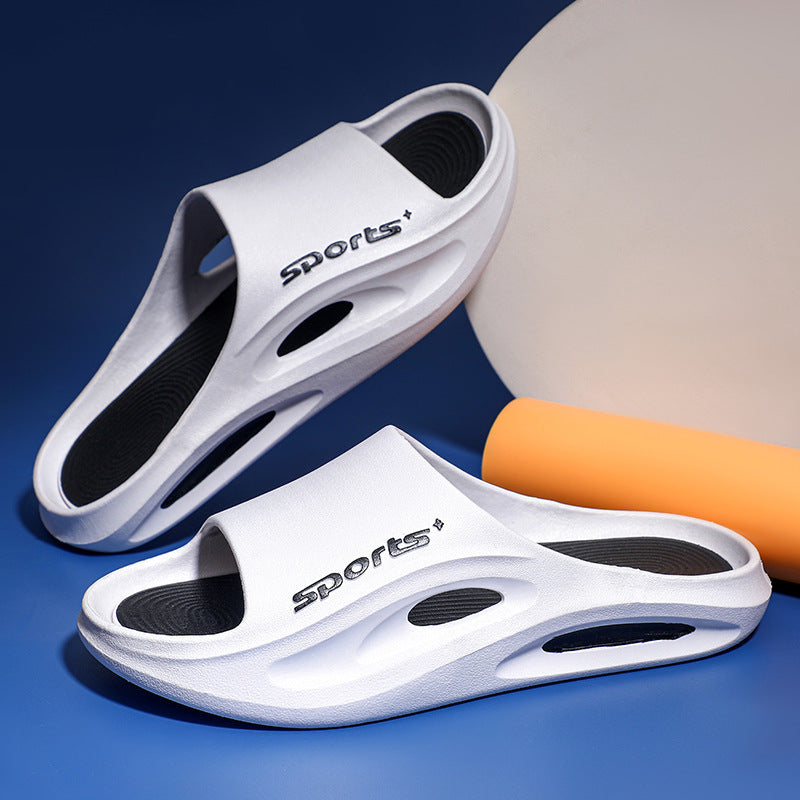 New men's athletic slippers: summer fashion, couple's thick-soled indoor/outdoor trendy slides - super comfortable, beach-ready sandals