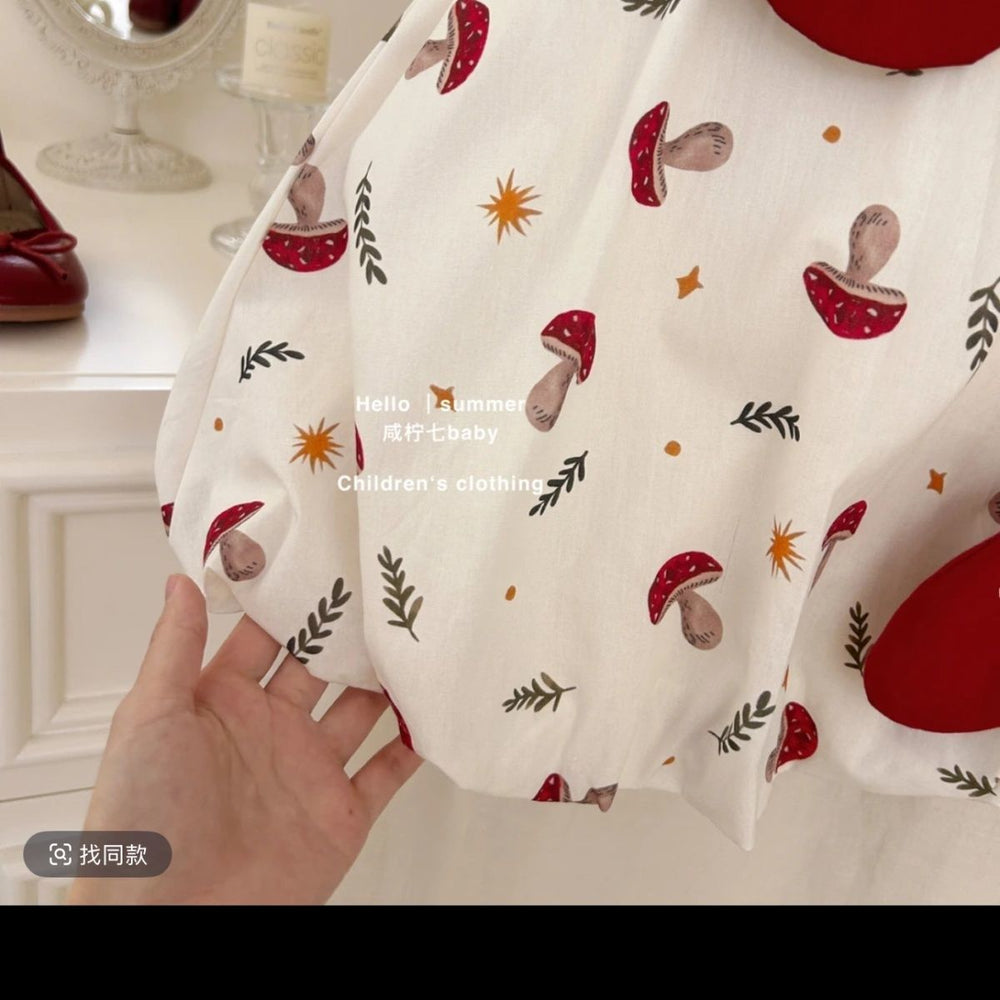 Baby girl summer dress: stylish  new arrival - cute mushroom house tutu dress for girls