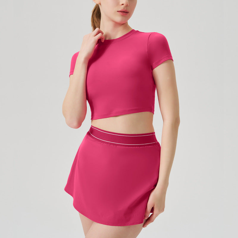 new arrivalcasual sports intimatesfashion tape tennis skirt suit running sports yoga suit fitness suit
