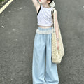 [nai fu butt curtain pants] girls summer thin quick-drying wide-leg workwear pants fashioneasiest for matchcasualpants
