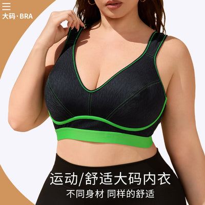 wholesale of plus-size sports bras for women, designed to enhance and support larger busts while minimizing the appearance of fullness. features include push-up, side support, and a comfortable fit for the us and european markets