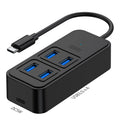 one-to-four typec splitter dc powered hub3.0 notebook tablet adapter usb hub