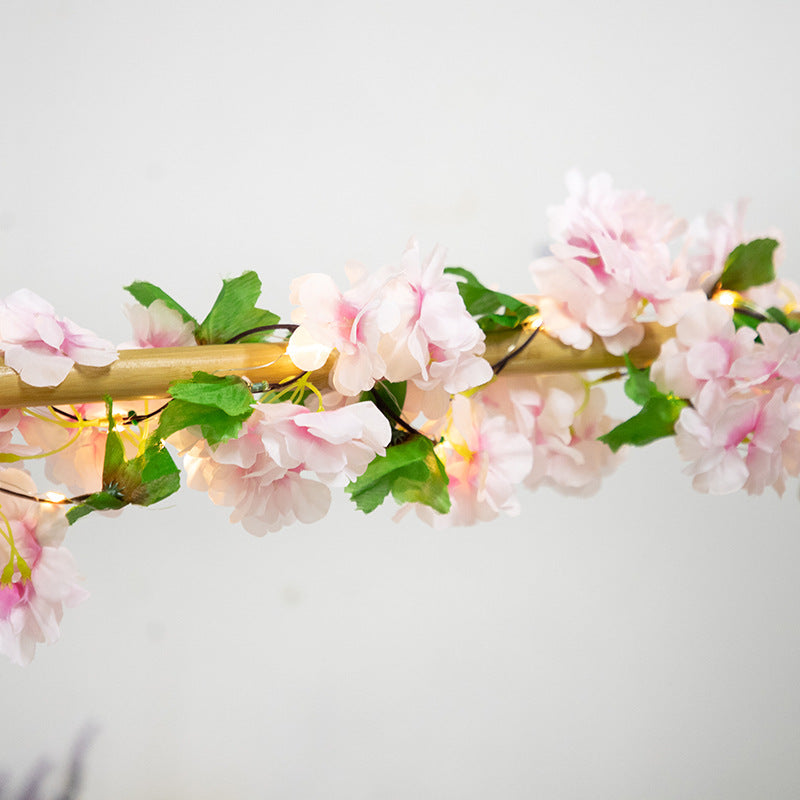 Gathering Lighting Green Leaf Flower Vine Plant Leaf Decorative Light Various Garden Garden Plant Light Strings Dimmable