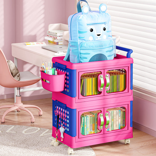 Storage Cabinet Household Wardrobe Dopamine Free Installation Clothes Toys Children's Stroller Foldable Plastic Storage Box