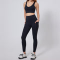 European and american plus size activewear yoga set for women - high waist pocketed compression yoga pants and nude feel workout outfit