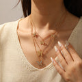 Wholesale metal butterfly choker necklace - new cross-border style, fresh & layered design, unique statement piece with diamond-studded pendant for women