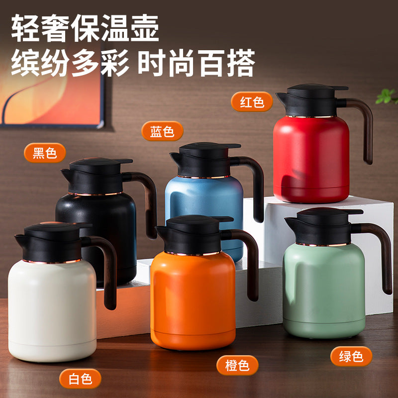 304 smart temperature display thermos stainless steel tea pot office tea pot with filter large capacity thermos flask