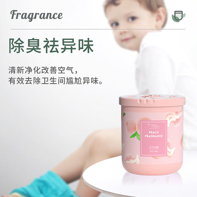 Car air freshener solid perfume - automotive fragrance diffuser - odor eliminator - round box aroma
