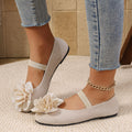 plus sizeflatsflowers shoes gentle style easiest for matchnew arrival with skirt slip-onflatsflats