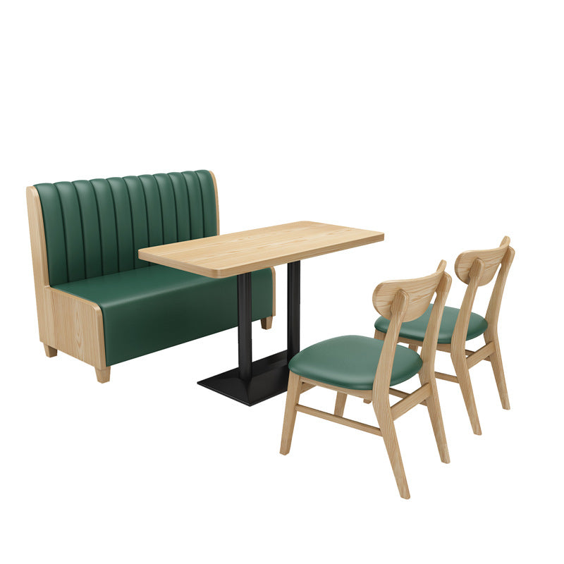 Coffee Western Restaurant Storage Card Sofa Catering Hotel Dessert Milk Tea Shop Restaurant Solid Wood Table and Chair Combination