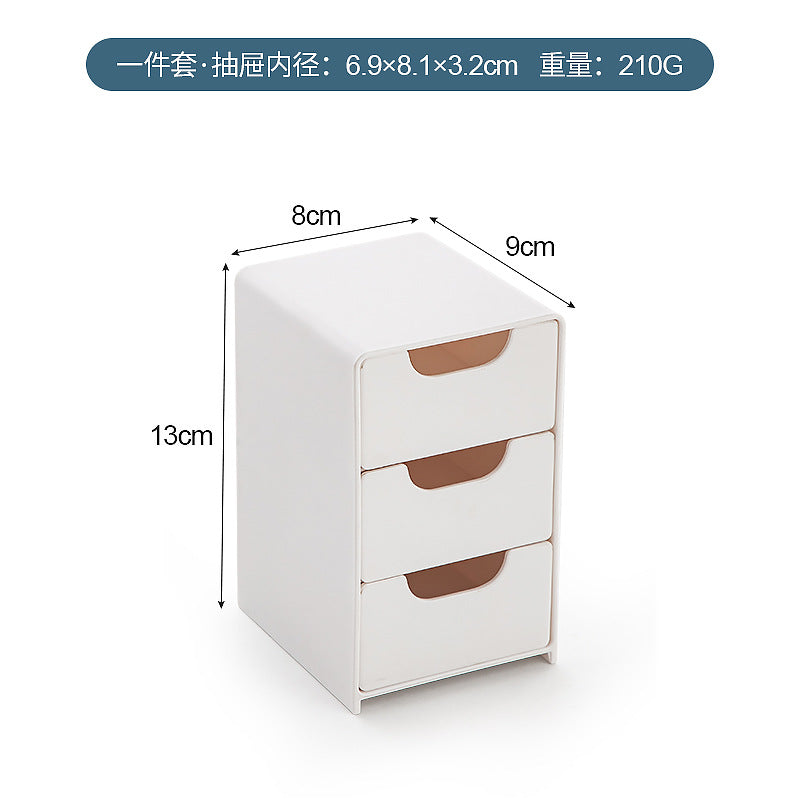 Desktop figure transparent storage box Multifunctional badge bar storage box Plastic peripheral drawer storage box