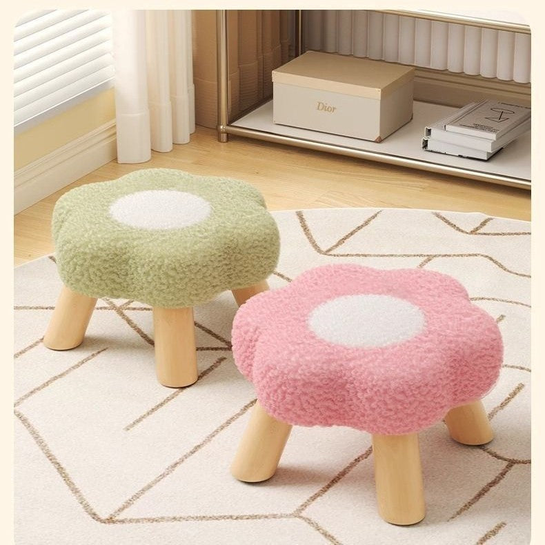 For homeflower low stool popular cloud stool sofa living room kids cute girls bedroom biscuit low stool shoe changing