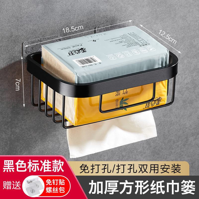 No punching toilet tissue box toilet toilet toilet paper roll paper toilet paper toilet paper storage wall-mounted rack