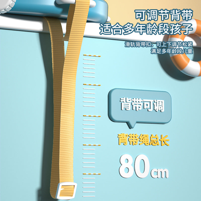 【cross-border】kids' backpack water gun - beach water play, pull-out dinosaur water gun toy - wholesale supply