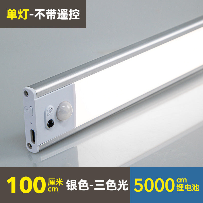 Remote control led cabinet light strip - rechargeable sensor light for wine cabinets, display cabinets, wardrobes, and hallways - self-adhesive, sensor-activated, wireless