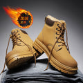 Boots men's shoes winter high-top british workwear rhubarb boots men's thickened cotton shoes fleece-linedheattech snow boots