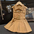 summer new korean style girls' chic sleeveless fitted denim dress - wholesale for kids' fashion (tiktok dropshipping available)