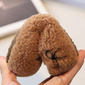 Girls' fleece-lined lambswool outdoor warm cotton shoes,  new korean style, cute fuzzy slippers, loafers
