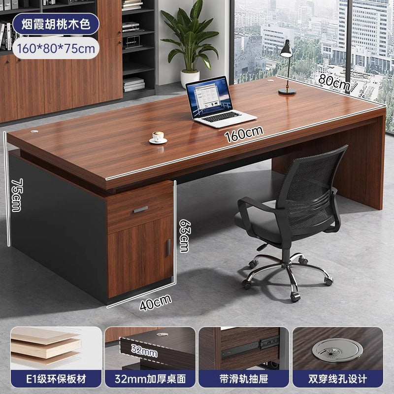 Desk Boss Table Single Desktop Office Table and Chair Combination Staff Desk Light Luxury Home Computer Desk