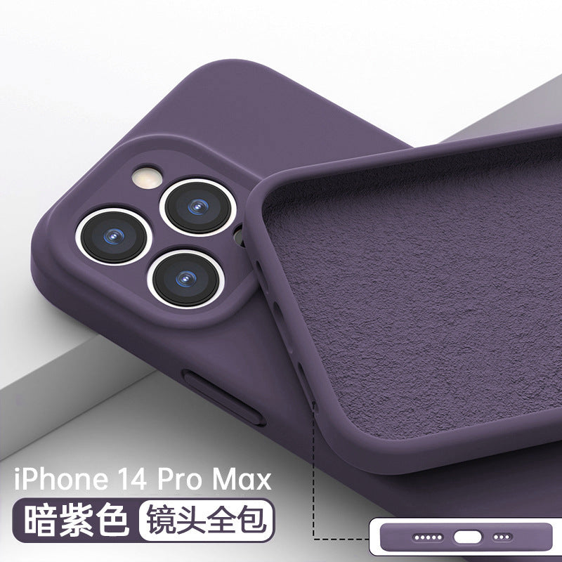 Suitable for apple 16 liquid anti-fingerprint silicone mobile phone case iphone17promax all-inclusive groove 13 protective cover