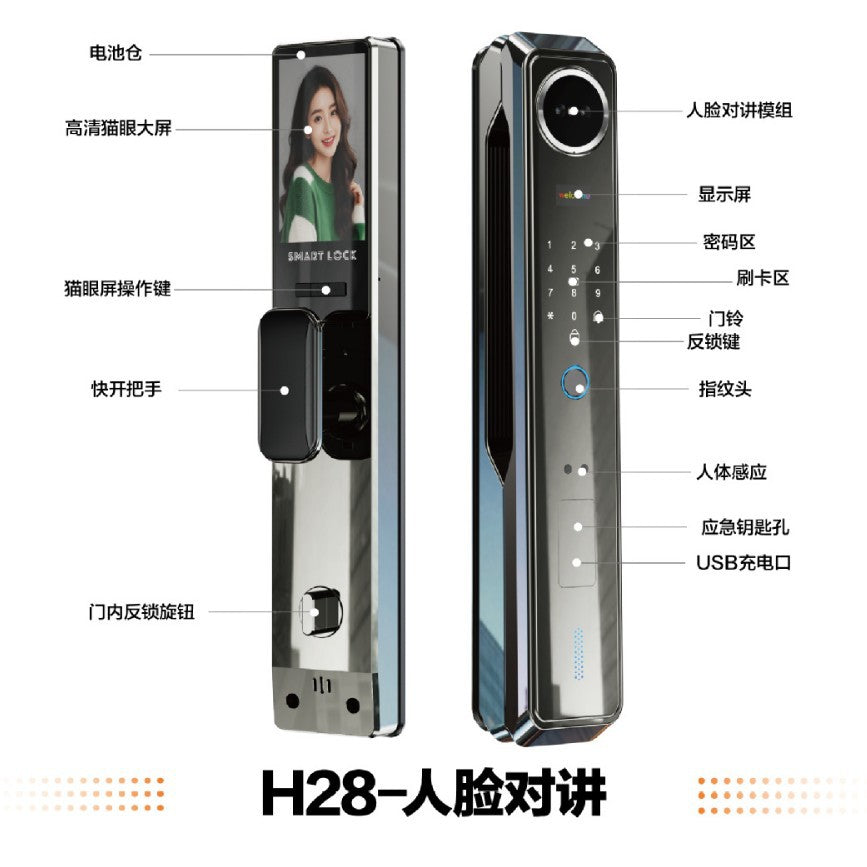 Tuya graffiti lock factory wholesale fingerprint lock face recognition smart door lock digital lock password lock security door