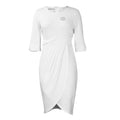 D364 with brooch foreign trade large size women's clothing  cross-border summer elegant elegant pleated european and american dress