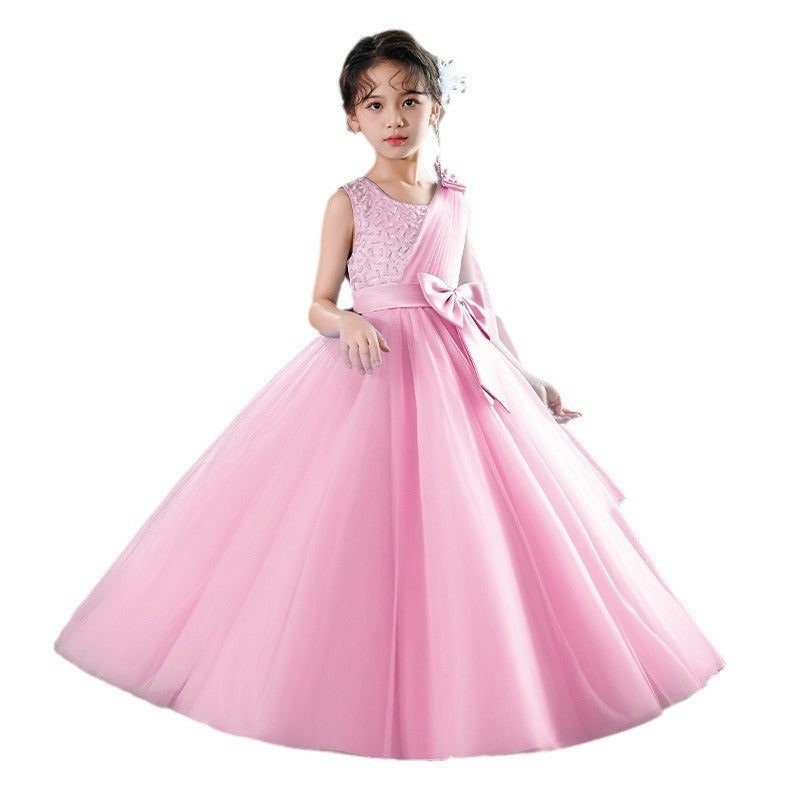 Kids dress princess dress cross-border classy style flower girl host piano performance costume girldresspersonalized