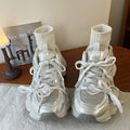 Hong kong style retrobest selling dad shoes for women 2026new arrival small breathable round toe lightweight thick sole dirty sneakers
