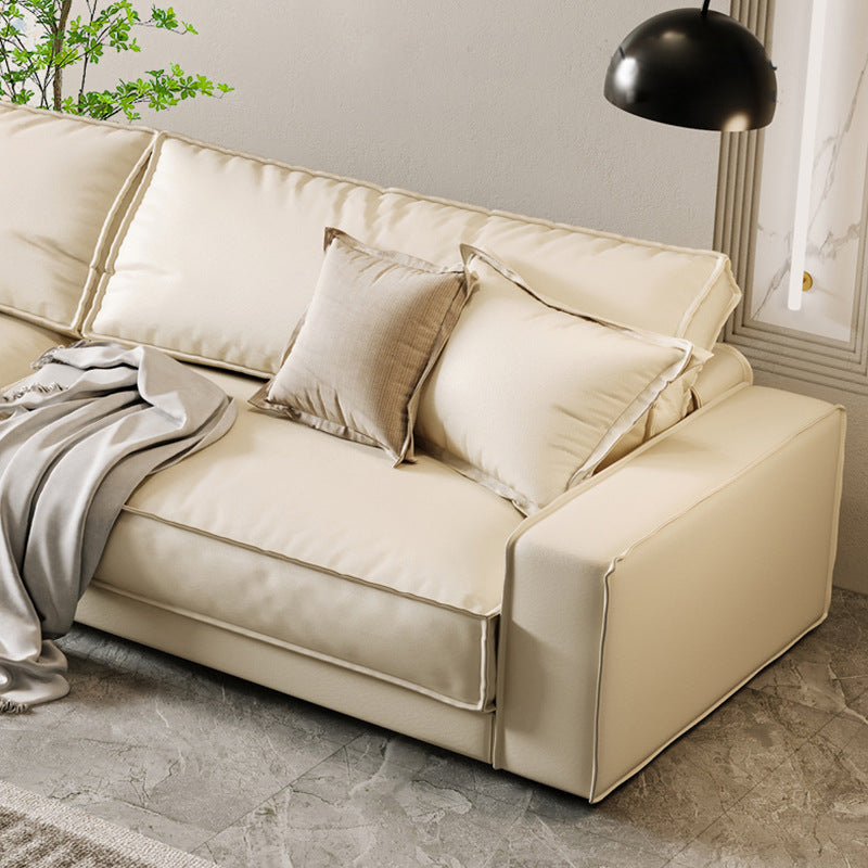 Budapest straight-row sofa: italian-inspired, light luxury living room set for small to medium apartments - "dofu" cube sofa combination