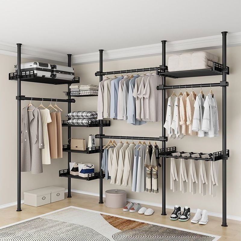 38 and 32 diameter overhead clothes hanger pole floor-standing bedroom wardrobe column-type dust-proof combination rental house wardrobe