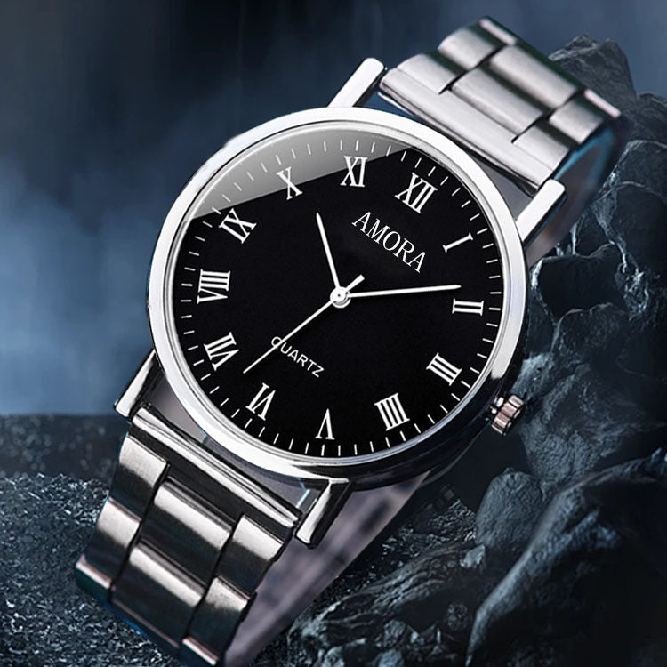Amora in stock manufacturer direct men's watch gift watch wholesale watch casual steel band quartz watch