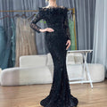 25export black one shoulder feather fishtail dress accessible luxuryeleganceelegant socialite banquet host evening dress