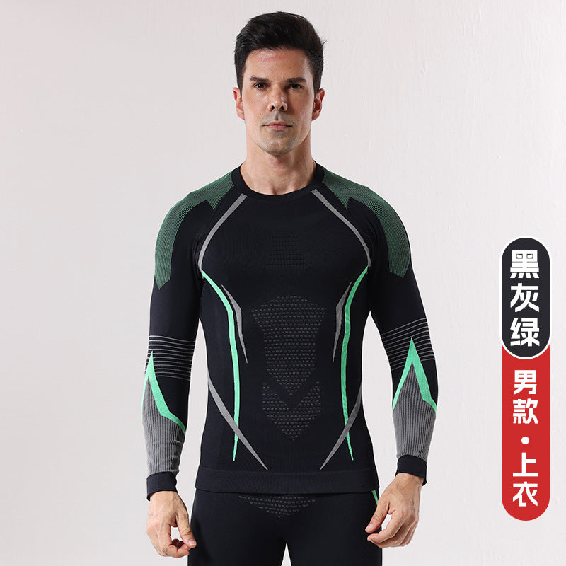 New autumn and winter quick-drying ski clothing underwear set men's and women's sports tight moisture-absorbing perspiration compression warm primer