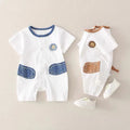 Newborn infant summer lightweight unisex baby cute comfortable short-sleeve romper jumpsuit outfit