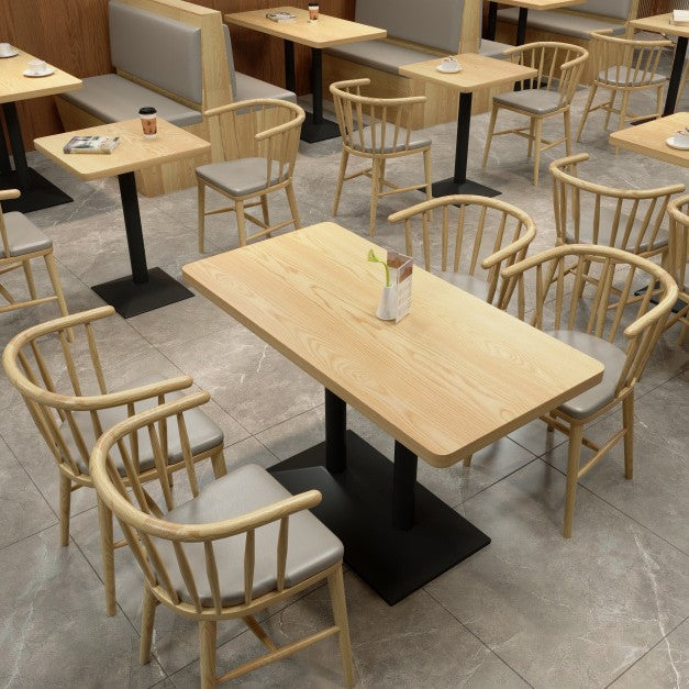 Customized simple restaurant tables and chairs, tea house booth, coffee shop, catering shop, milk tea shop, barbecue shop, wall booth sofa