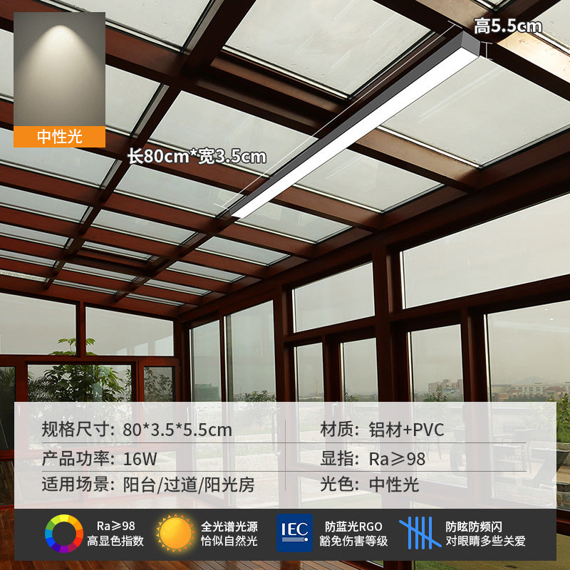 Minimalist aisle light corridor light sun room cloakroom balcony ceiling light minimalistled strip light entrance lamp