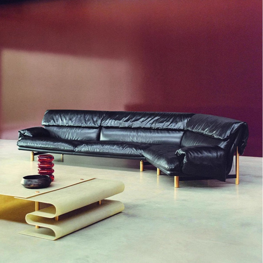 Italian normcore baxterjo sofa frosted first layer cowhide designer special-shaped creative classy sense down sofa