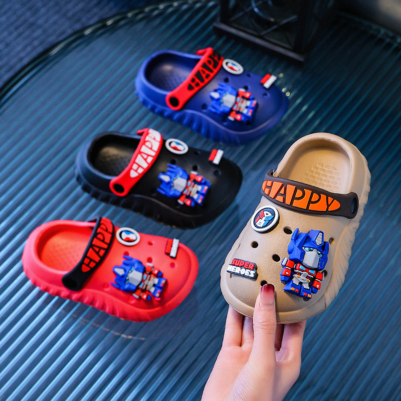 Kids' clogs: summer indoor anti-slip cartoon sandals for girls and boys (toddler to big kid sizes) - perfect for indoor use, outdoor wear, and beach days
