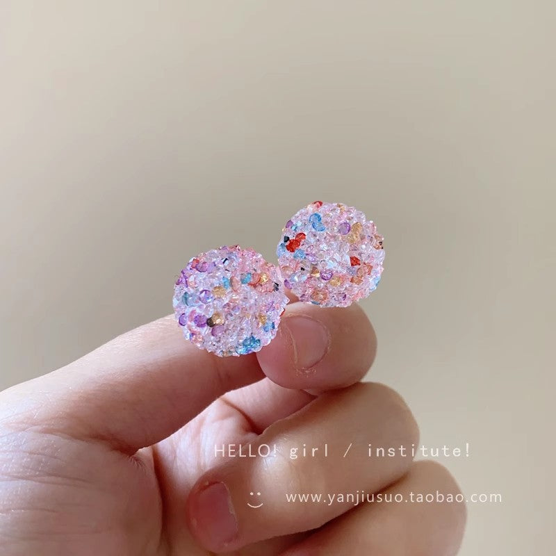 Korean style pink heart stud earrings - unique, stunning design, sweet, minimalist, versatile, and elegant earrings for women