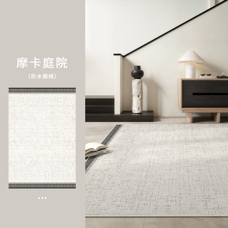 Distributed carpet living room  new cream style no-wash and wipeable bedroom waterproof sofa light luxury high-end floor mat