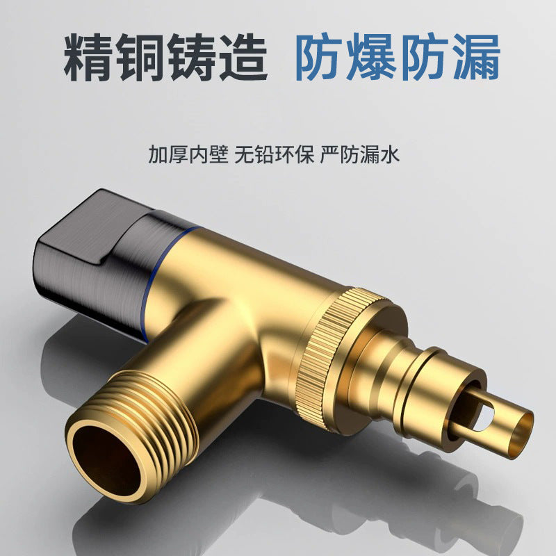 Special for automatic water stop valve for faucet of all-copper washing machine, snap-on water nozzle joint, drum automatic 4 points universal