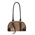 2025 new autumn/winter retro leopard print tote bag - versatile underarm bag, high-end, light luxury, niche design, commuter shoulder bag
