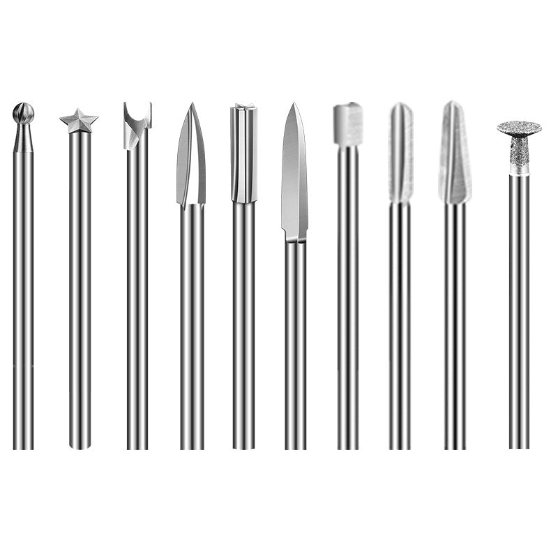 Carving power tool set dental machine carving knife head white steel drill bit grinding head nuclear carving wood carving woodworking scribing sword knife