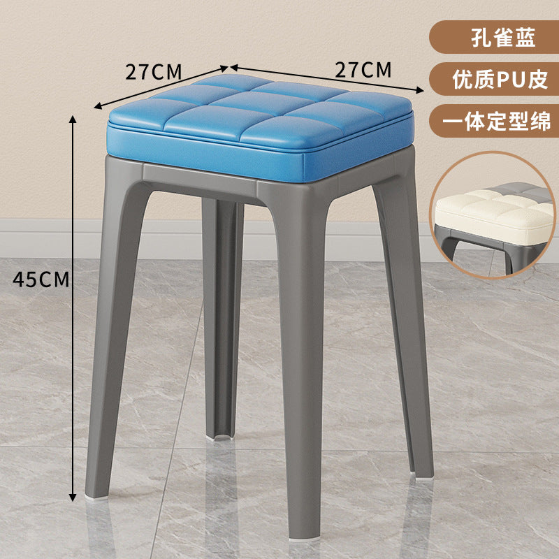 Modern minimalist plastic stool -  new arrival chair - dining chair - light luxury high-end feel - home use - small apartment dining table chair