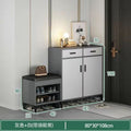 80cm two doors and two drawers with shoe stool [iron gray]